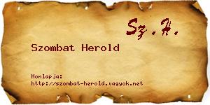 Szombat Herold névjegykártya